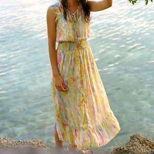 Anthropologie Watercolor Maxi Dress